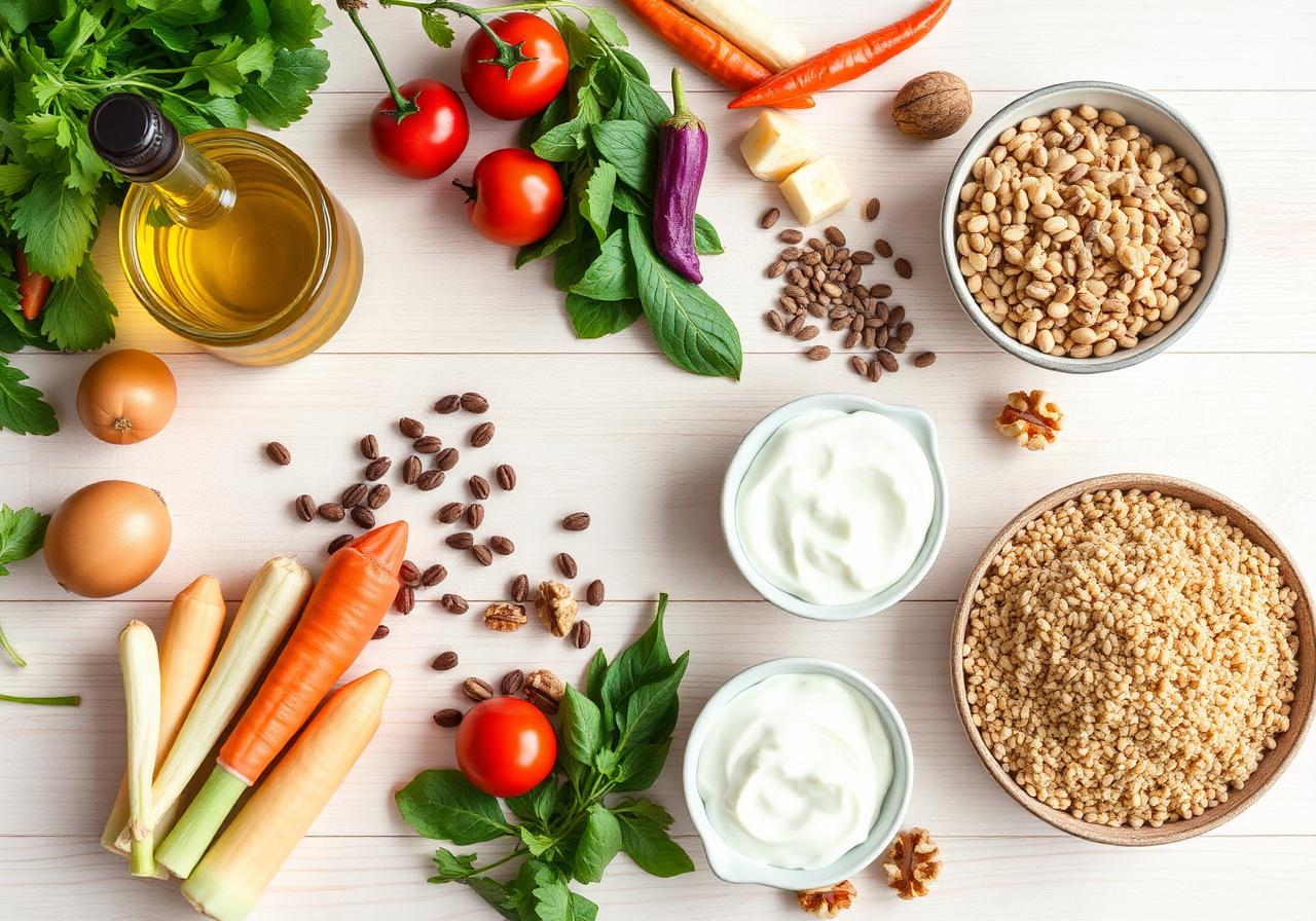 Sağlıklı Akdeniz ve Türk mutfağı malzemeleri